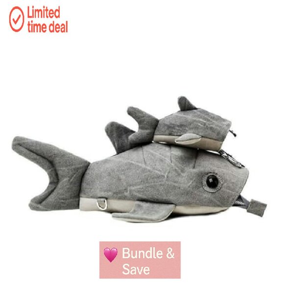 Whale Shark Ita Backpack With Pins, Adjustable Straps, Polyester, 15" Height - Picture 2 of 7